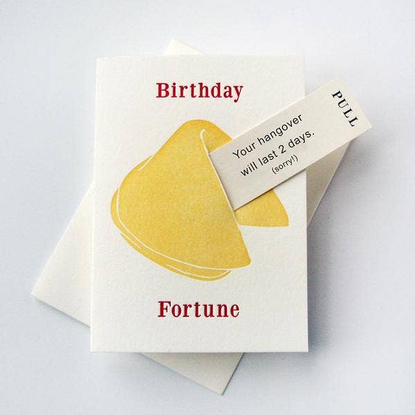 Birthday Hangover - Letterpress Birthday Greeting Card