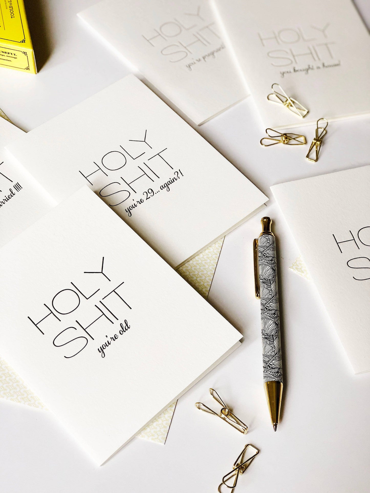 Holy Shit You're Engaged - Letterpress Engagement Card