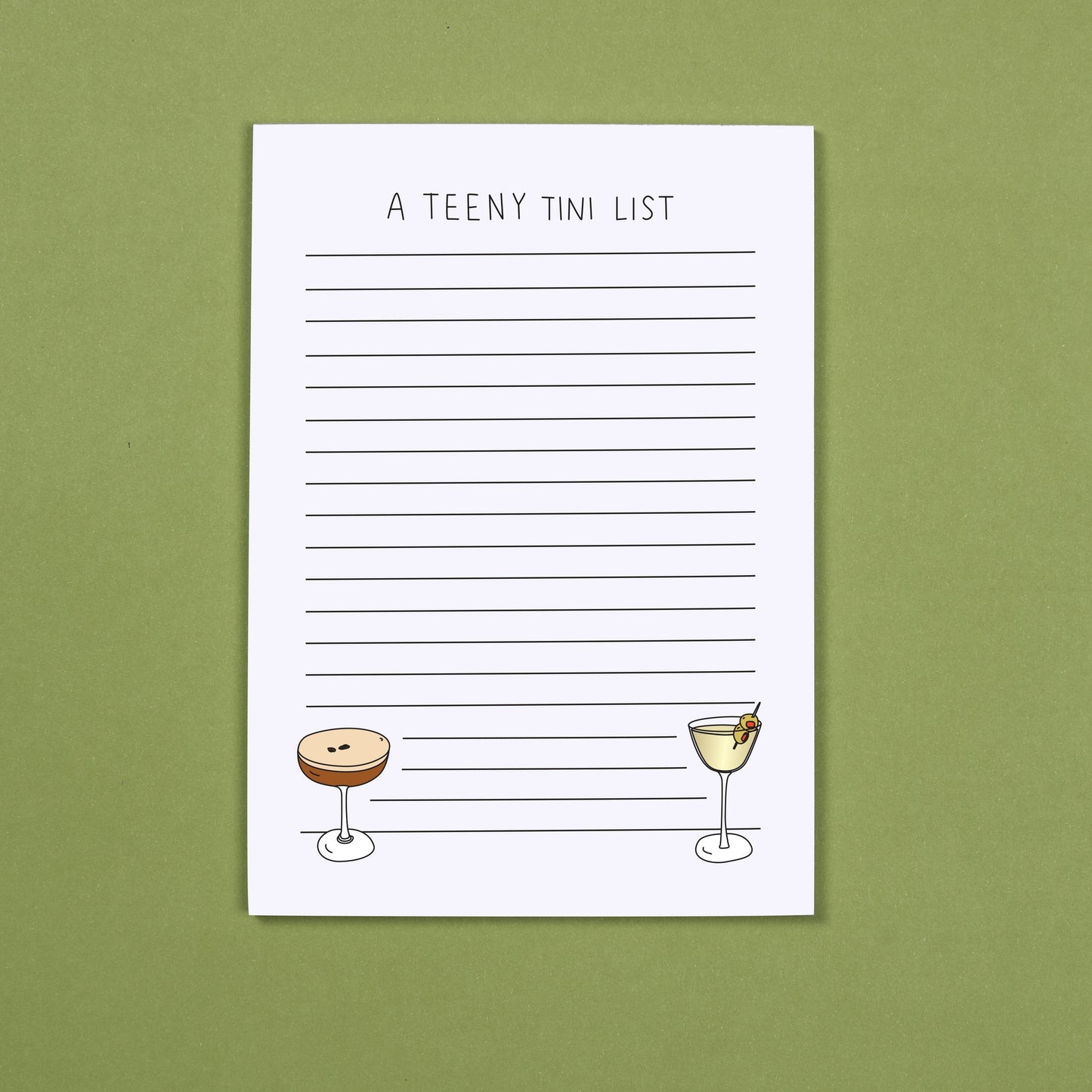 A Teeny Tini List Notepad