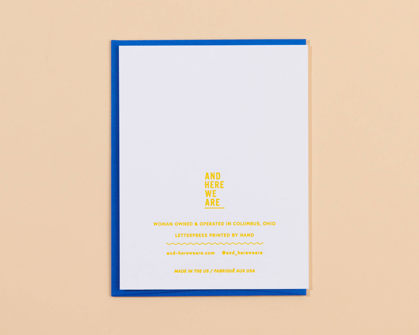 Easier with You Thank You Letterpress Greeting Card