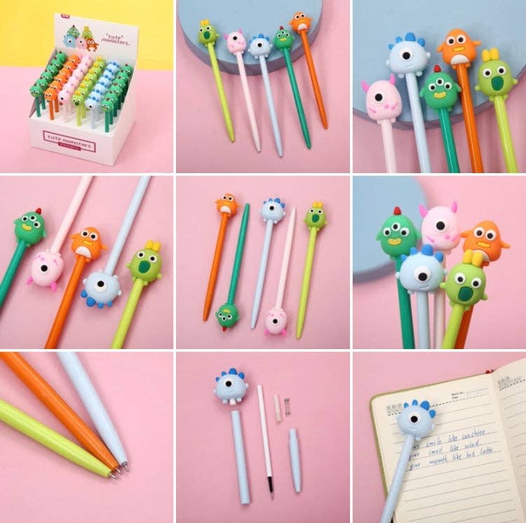Cute Monster Retractable Gel Pen