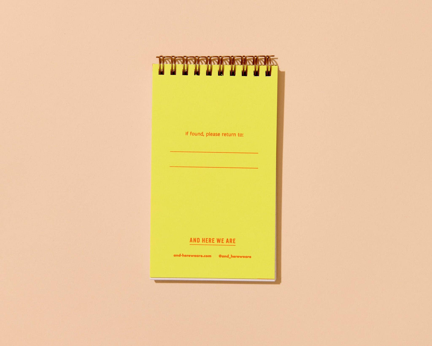 Letterpress Small Spiral Notebook—Cabana Stripe Red/Pink