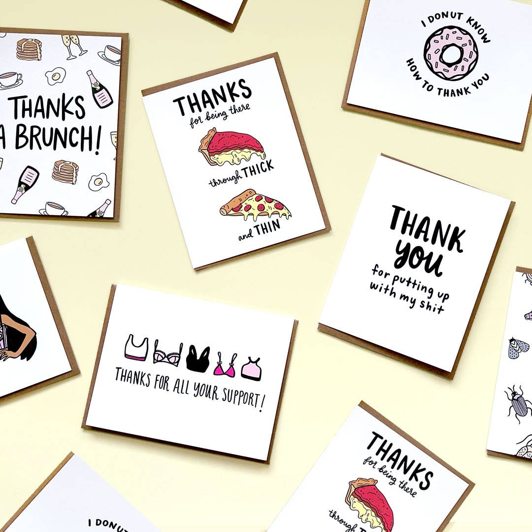 Thanks for Support Bras Card