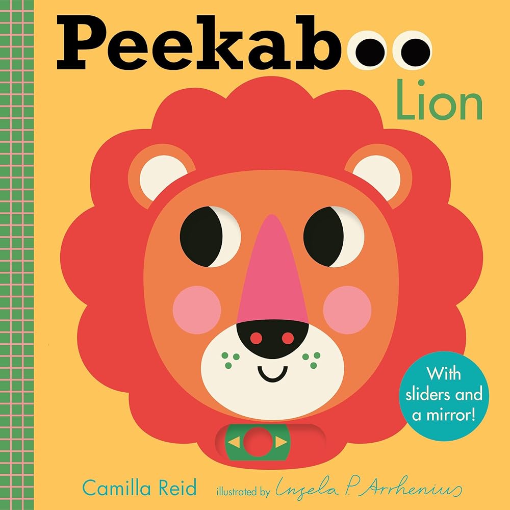 Peekaboo: Lion: (An Interactive Board Book for Babies & Toddlers with Mirror & Sliders to Push, Pull, or Turn. Cute Jungle Animal Artwork Includes a Giraffe, Monkey, & More) (Peekaboo You) cover image