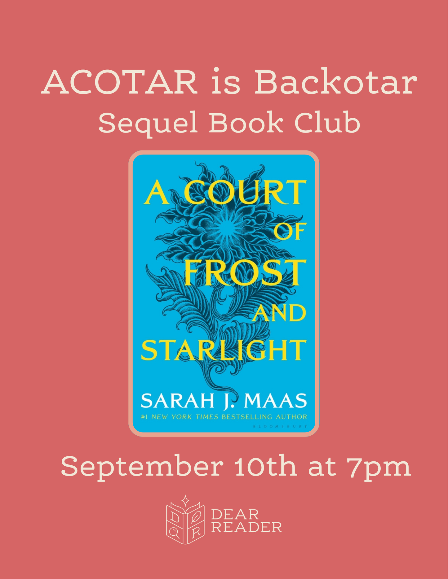 ACOTAR is Backotar Sequel Book Club SEPTEMBER - A Court of Frost and Starlight by Sarah J. Maas (Copy)