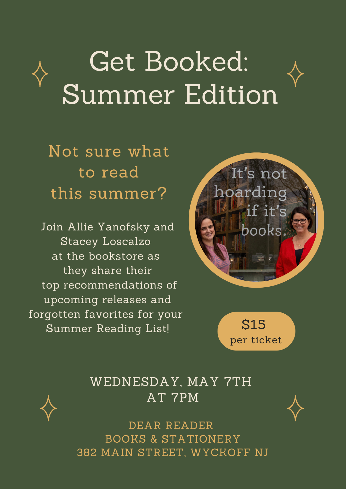 Get Booked: Summer Edition - Wednesday, May 7th at 7pm