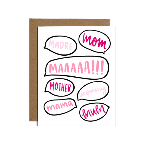Mom Mother MAAAA Card