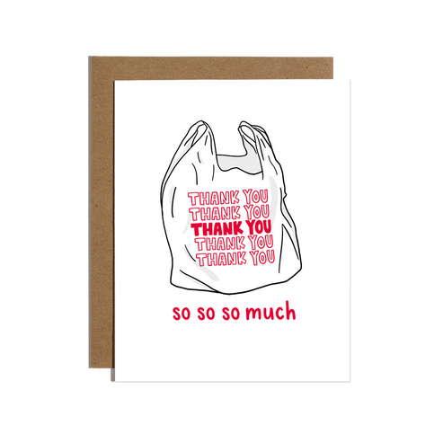 Thank You Plastic Bag Card