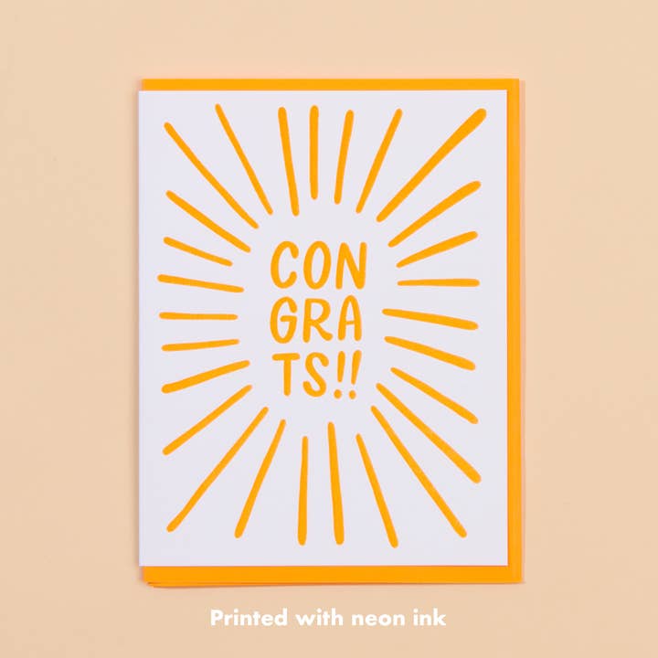 Congrats Letterpress Greeting Card