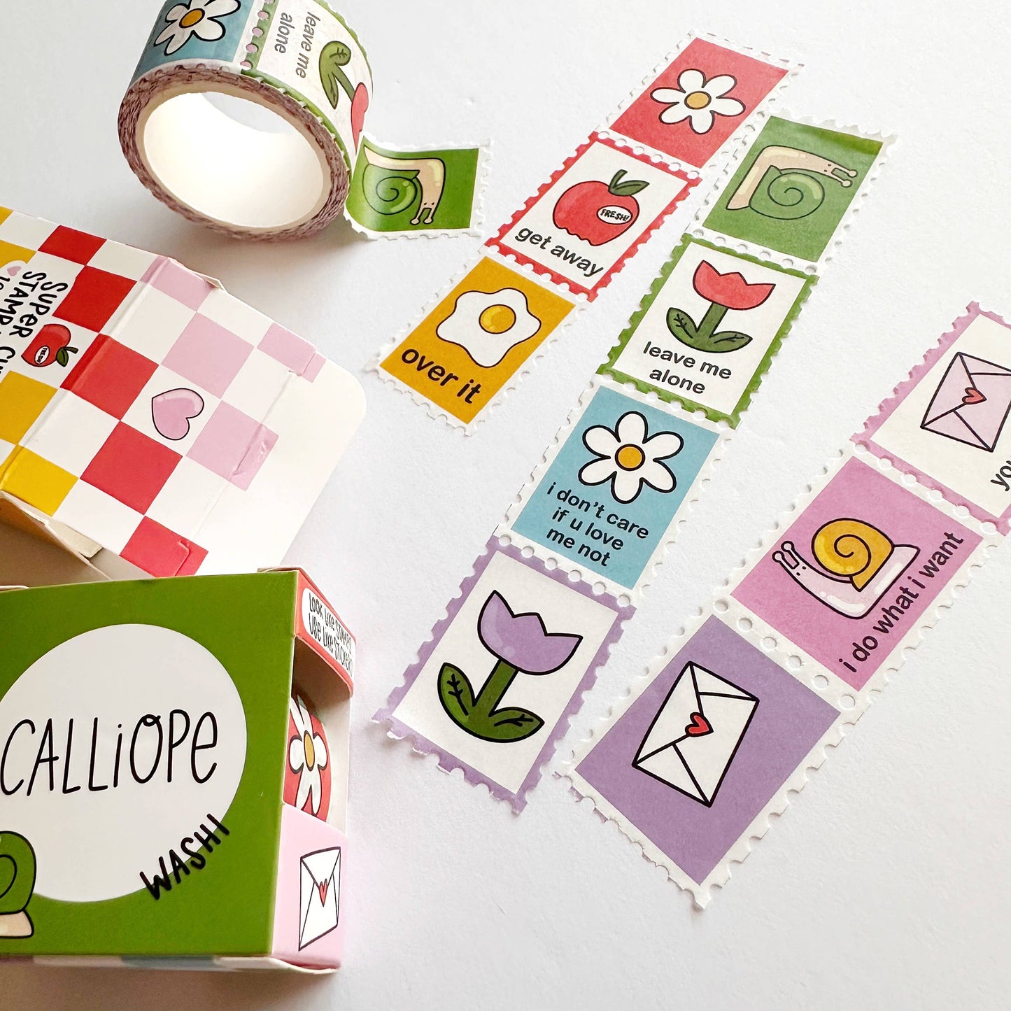 Cheeky Checks Faux-stage Stamp Washi