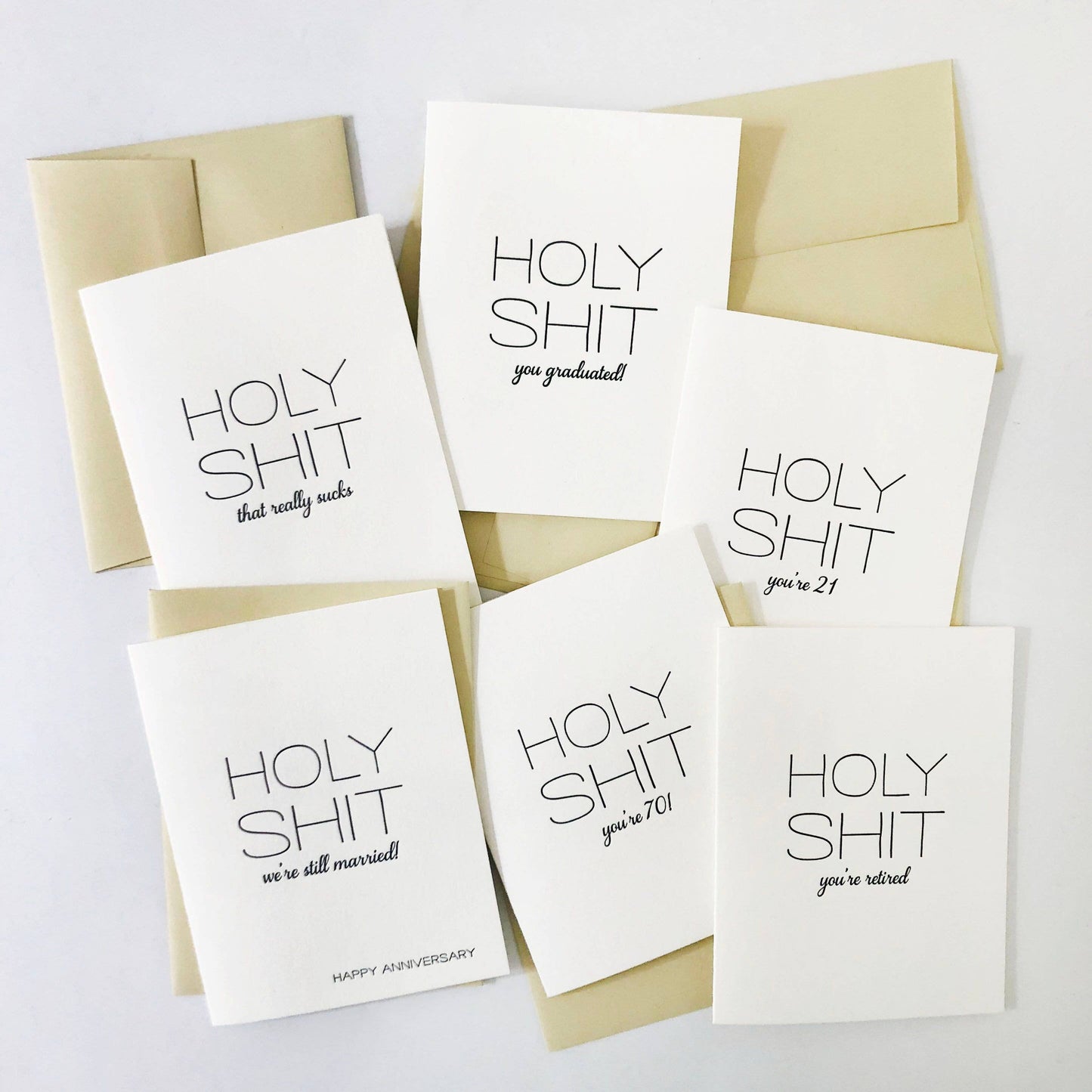 Holy Shit You're Engaged - Letterpress Engagement Card