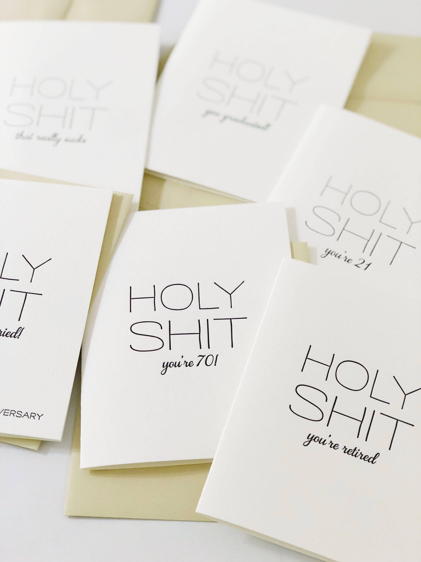 Holy Shit You're Engaged - Letterpress Engagement Card