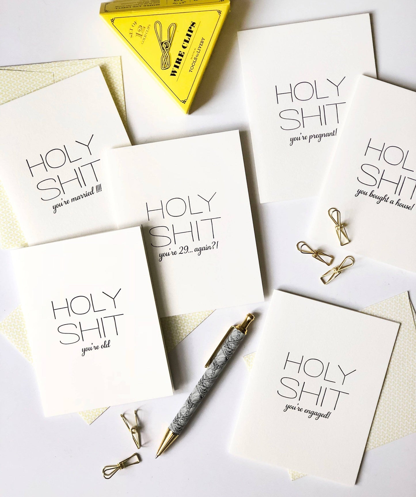 Holy Shit You're Engaged - Letterpress Engagement Card