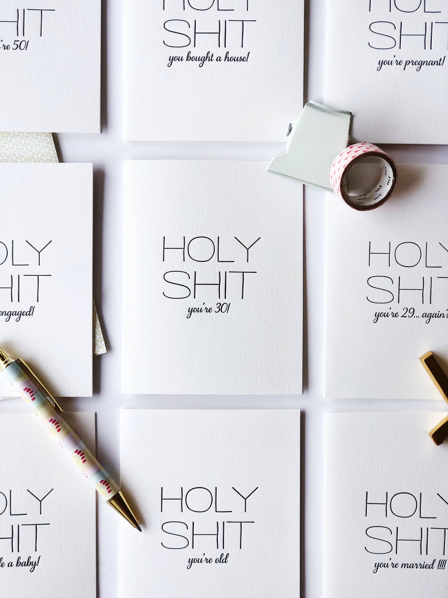 Holy Shit You're Engaged - Letterpress Engagement Card