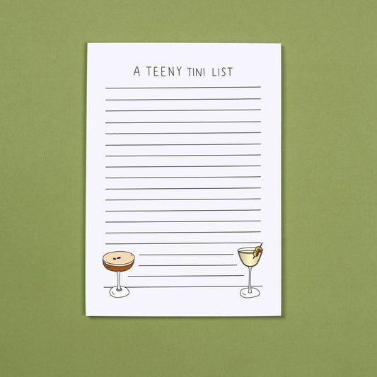 A Teeny Tini List Notepad