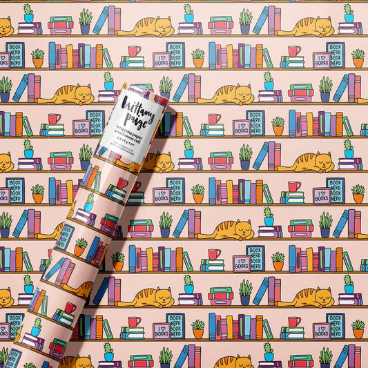 Book Store Reading Wrapping Paper Roll