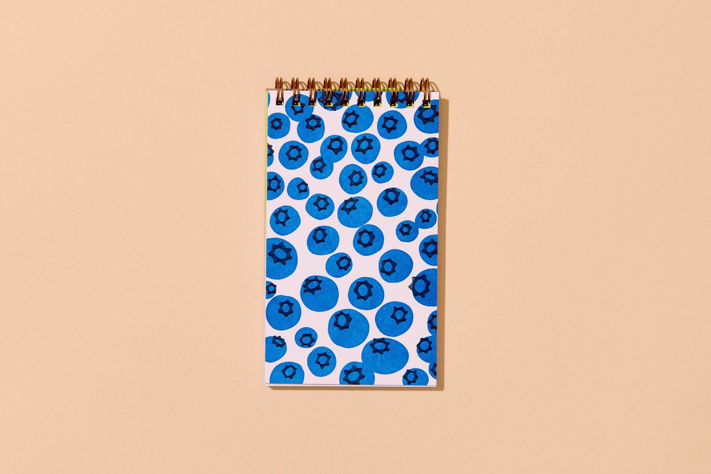 Blueberry Letterpress Pocket-size Spiral Notebook - Made in USA - Foodie, Fruit, Vegetable, Garden, Berry - Stocking stuffer, Holiday, Gift Guide