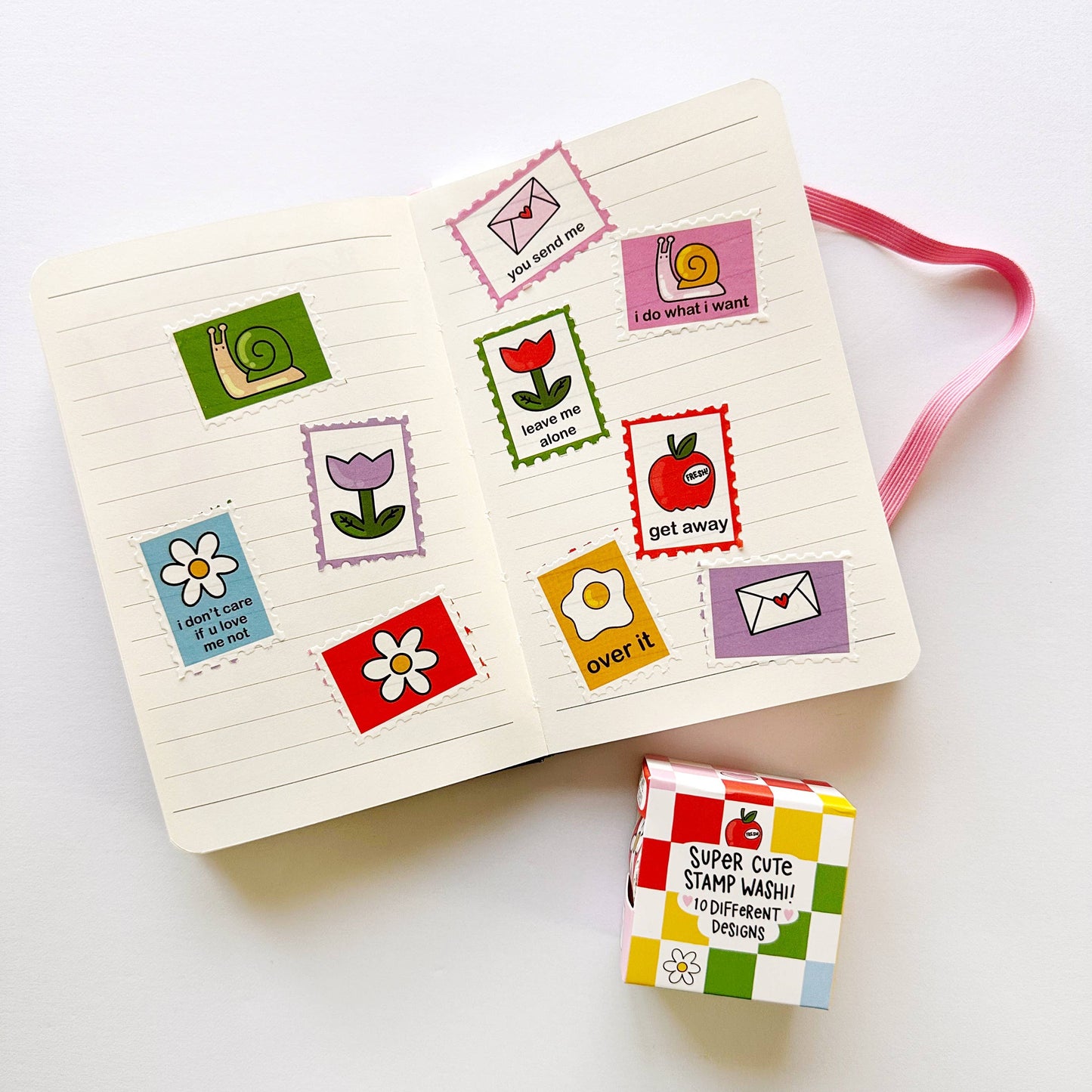 Cheeky Checks Faux-stage Stamp Washi