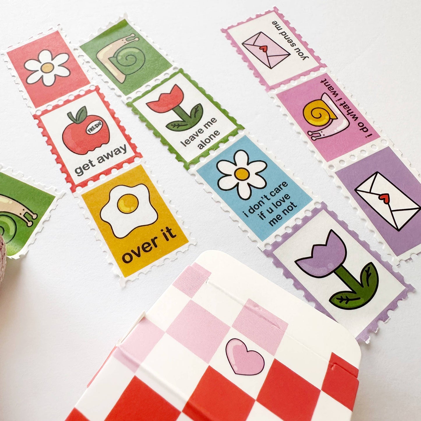 Cheeky Checks Faux-stage Stamp Washi