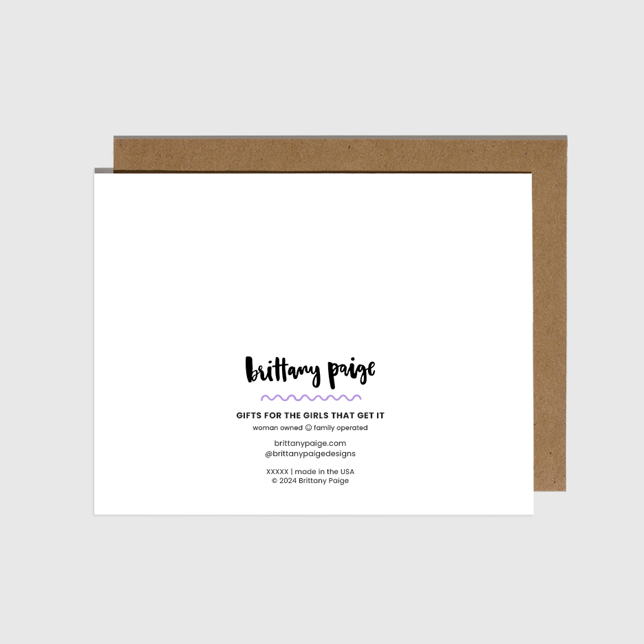 Thanks for Support Bras Card