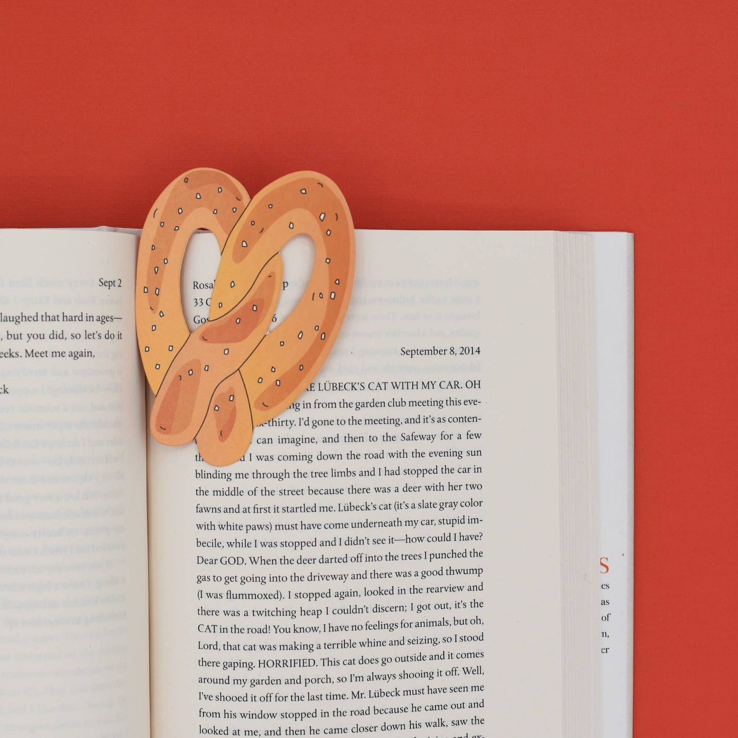 Hot Pretzel Bookmark (it's die cut!)