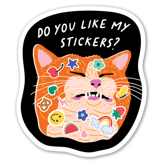 Stickers on Cat