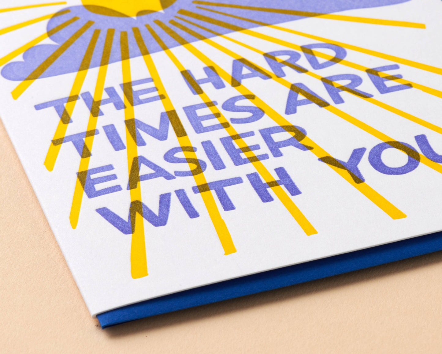 Easier with You Thank You Letterpress Greeting Card