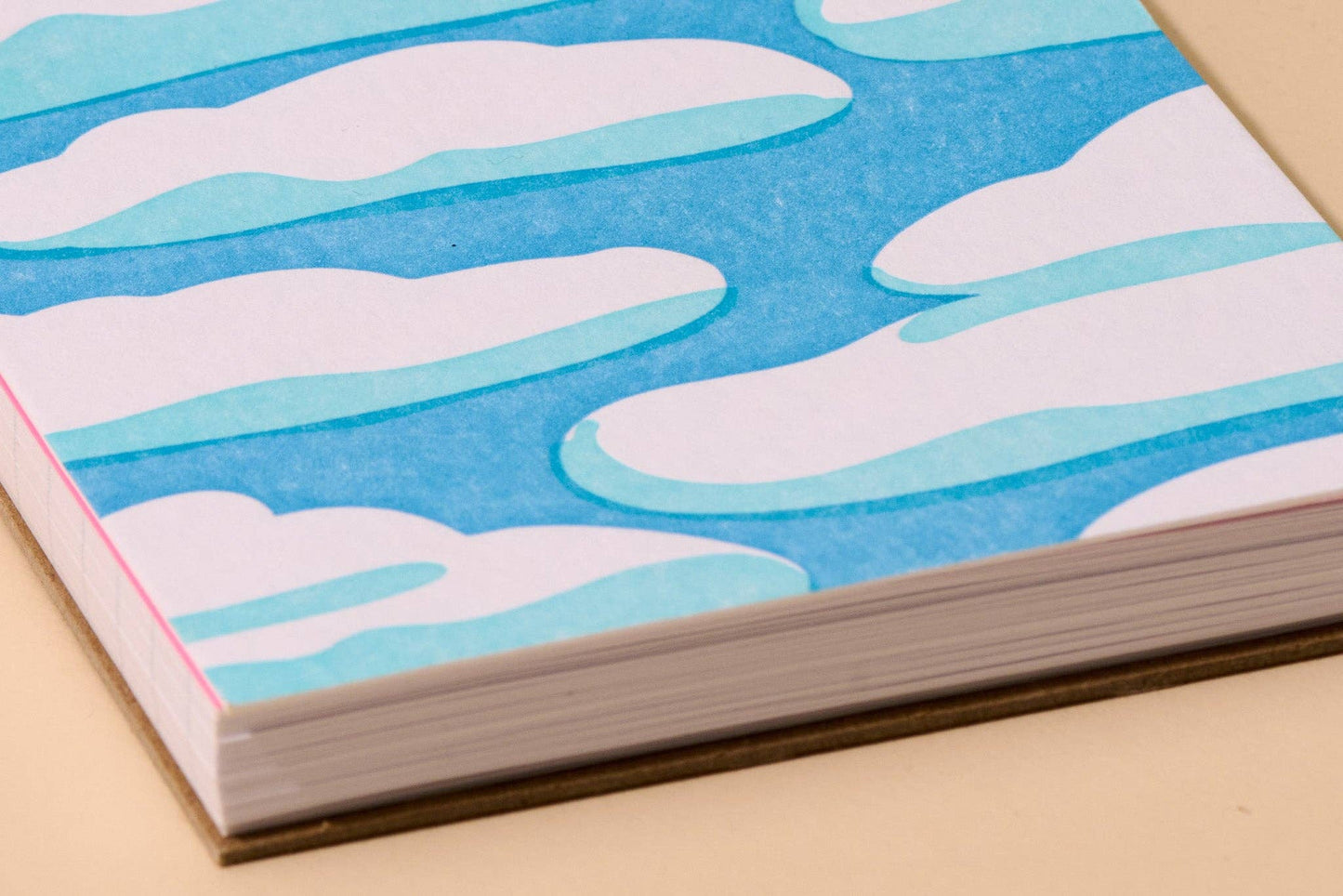 Letterpress  Small Spiral Notebook—Sky and Clouds (Dreamy)