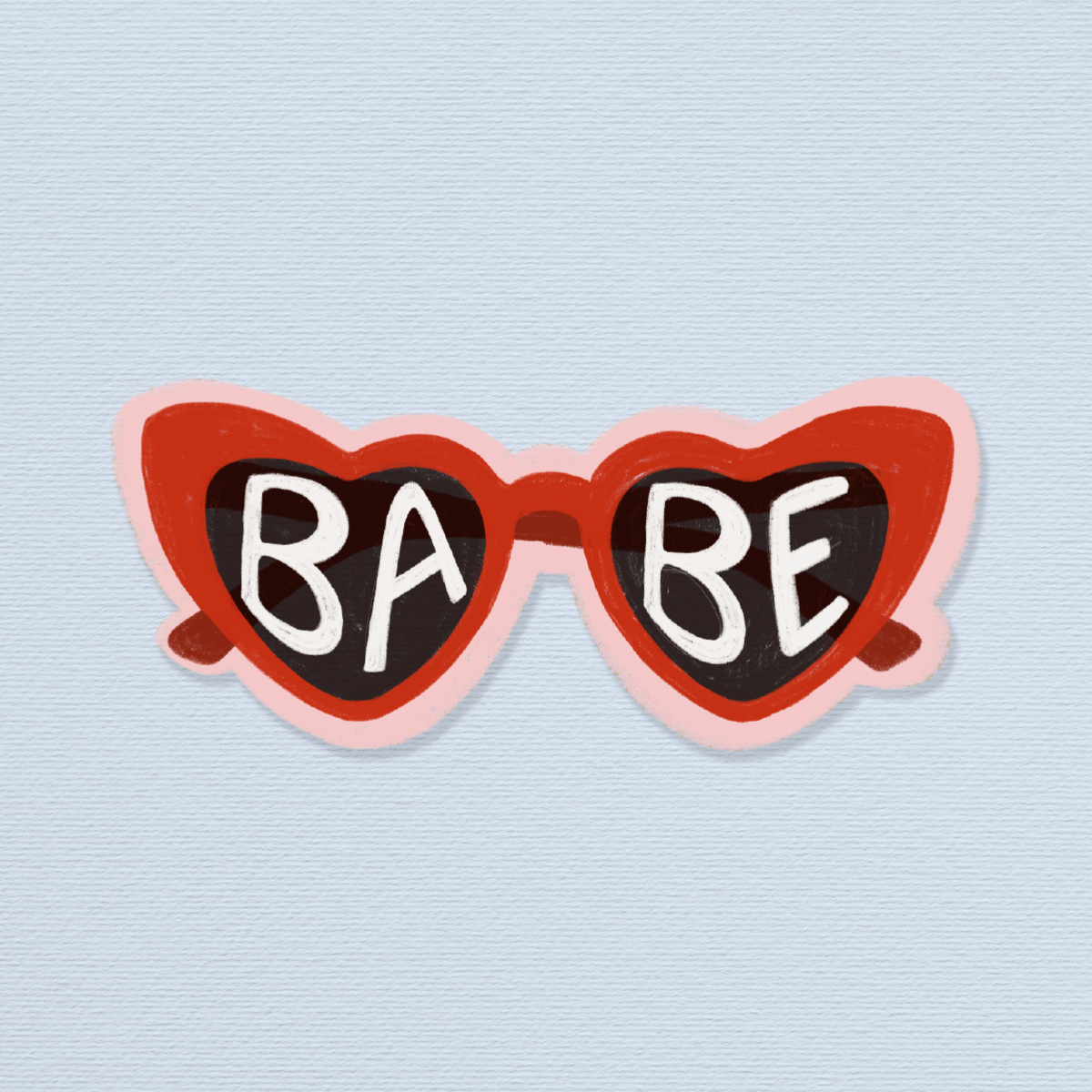 Babe Sunglasses Cute Boho Vinyl Sticker