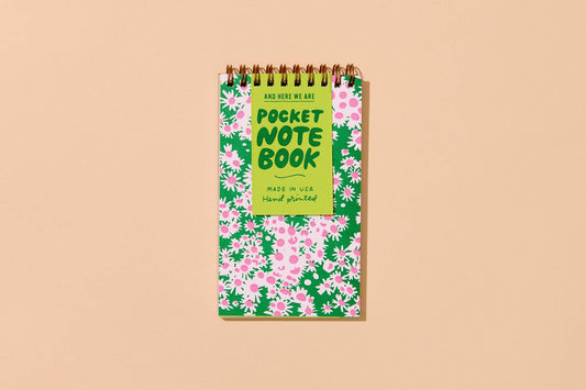 Letterpress Small Spiral Notebook—Aster (Wildflower, Summer)
