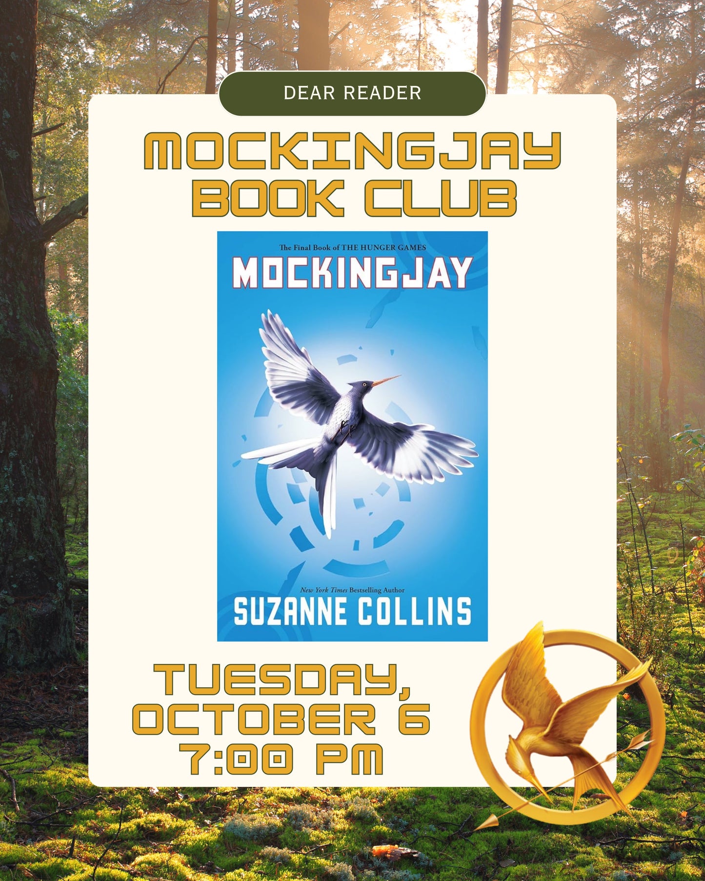 The Hunger Games Book Club 3 - Mockingjay by Suzanne Collins