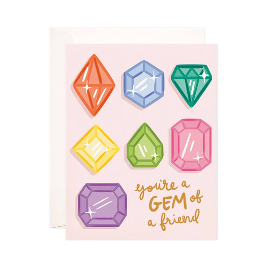 Gem of a Friend Greeting Card - Punny Friendship Card