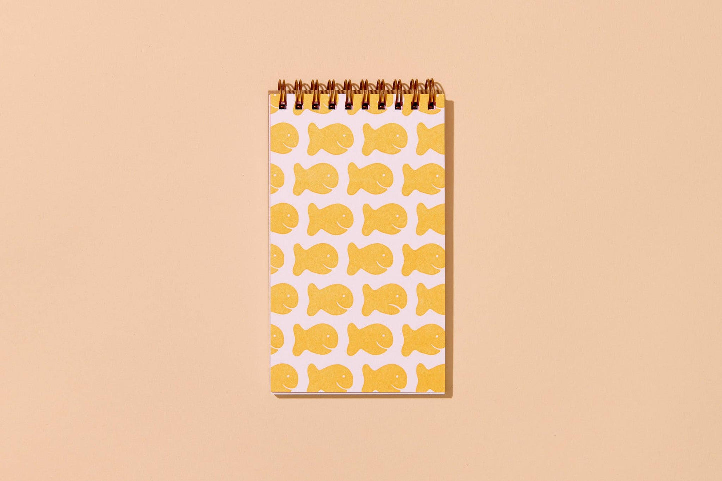 Goldfish Crackers Letterpress Pocket-size Spiral Notebook - Made in USA - Foodie, Snack, Kids - Stocking stuffer, Holiday, Gift Guide