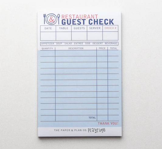 Kids Playtime Pad™ - Restaurant Guest Check