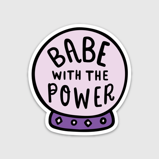 Crystal Ball Babe With The Power Sticker