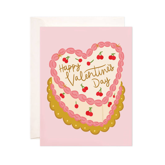 Valentine's Day Cake Greeting Card - Valentine's Day Card