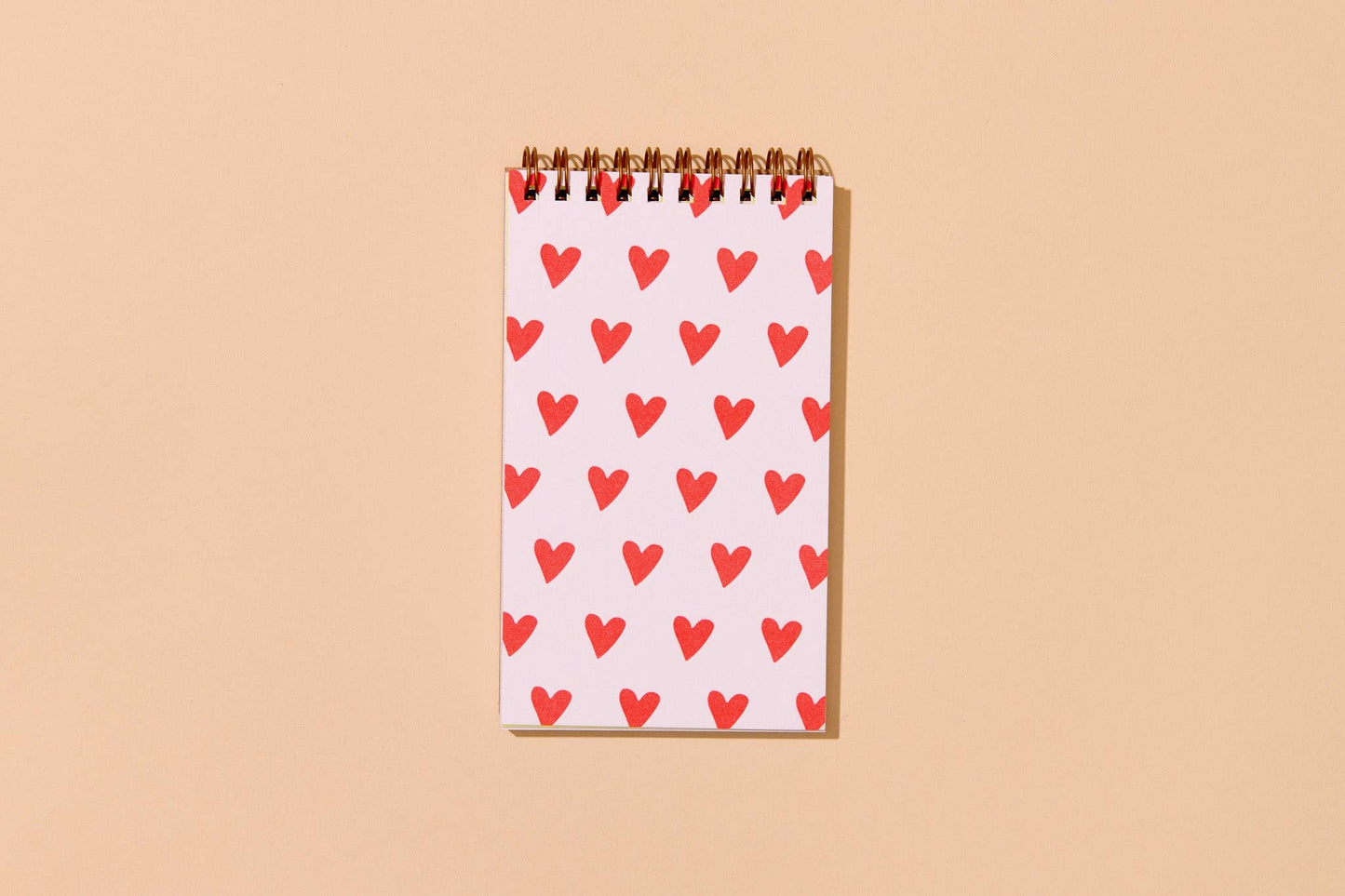 Hearts Letterpress Pocket-size Spiral Notebook Valentine's Day Gift - Made in USA - Cute, Love - Valentines Day Gift - Stocking stuffer, Holiday, Gift Guide