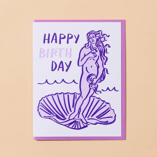 Birth (of Venus) Day Letterpress Birthday Greeting Card
