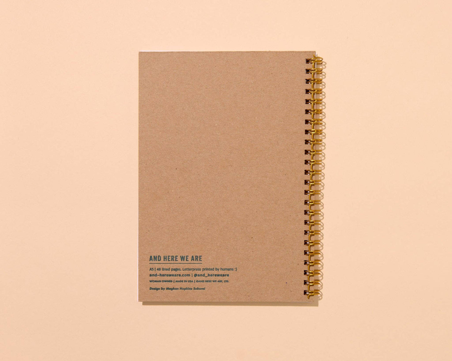 Letterpress A5 Spiral Notebook—Rainbow Trout (Colorful Fish)