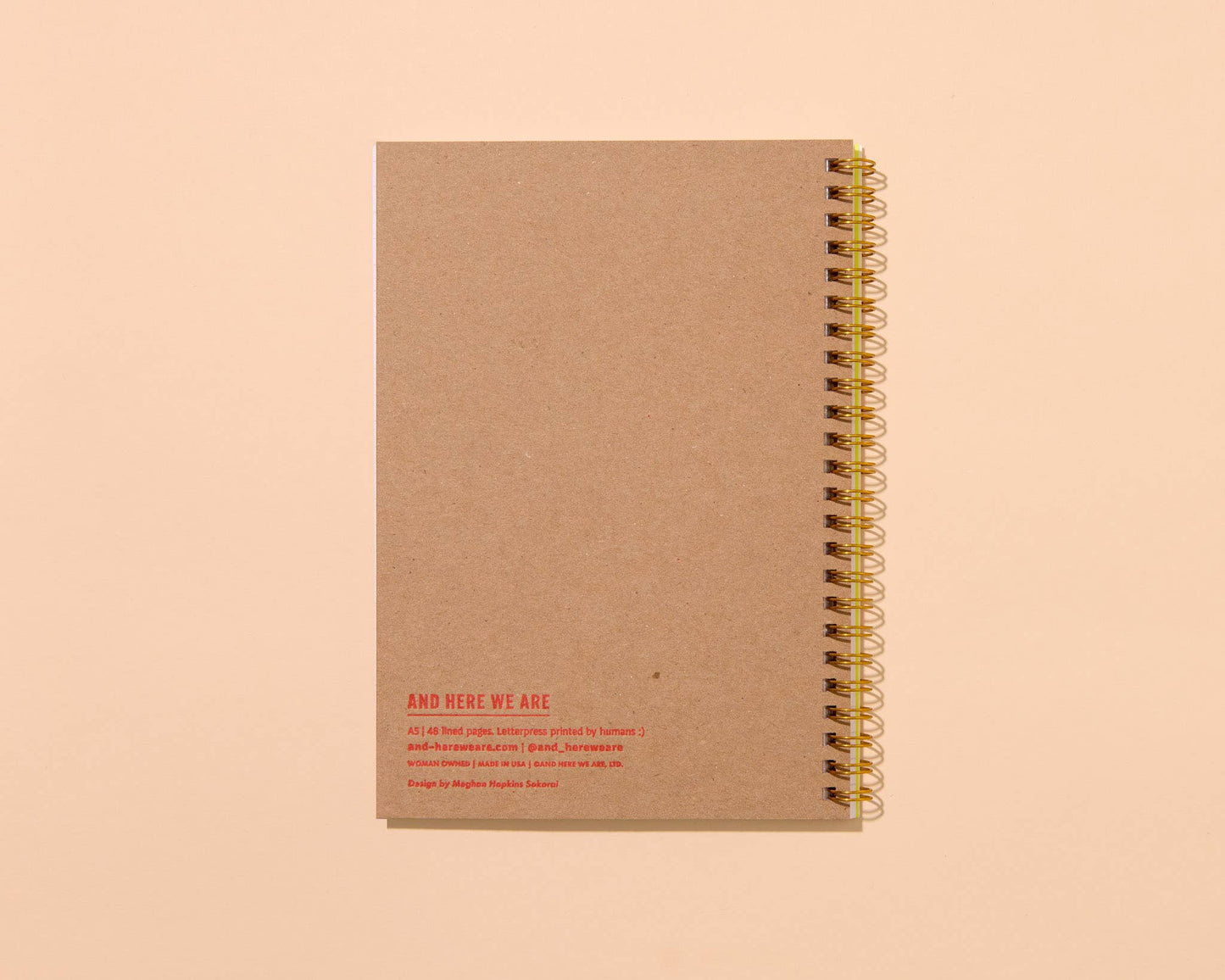 Letterpress A5 Spiral Notebook—Diet Soda (Modern, Warhol)
