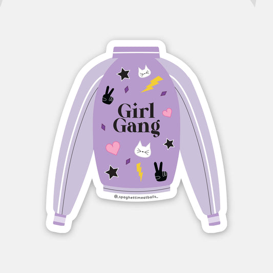 Girl Gang Varsity Jacket Vinyl Sticker