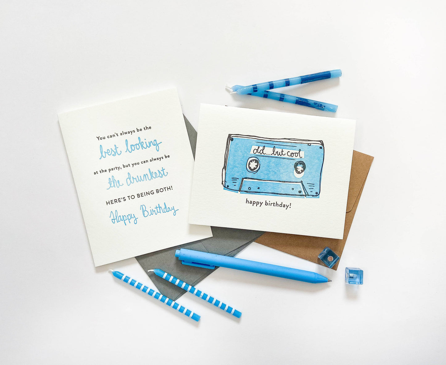 Cool Mixtape Birthday - Letterpress Birthday Greeting Card