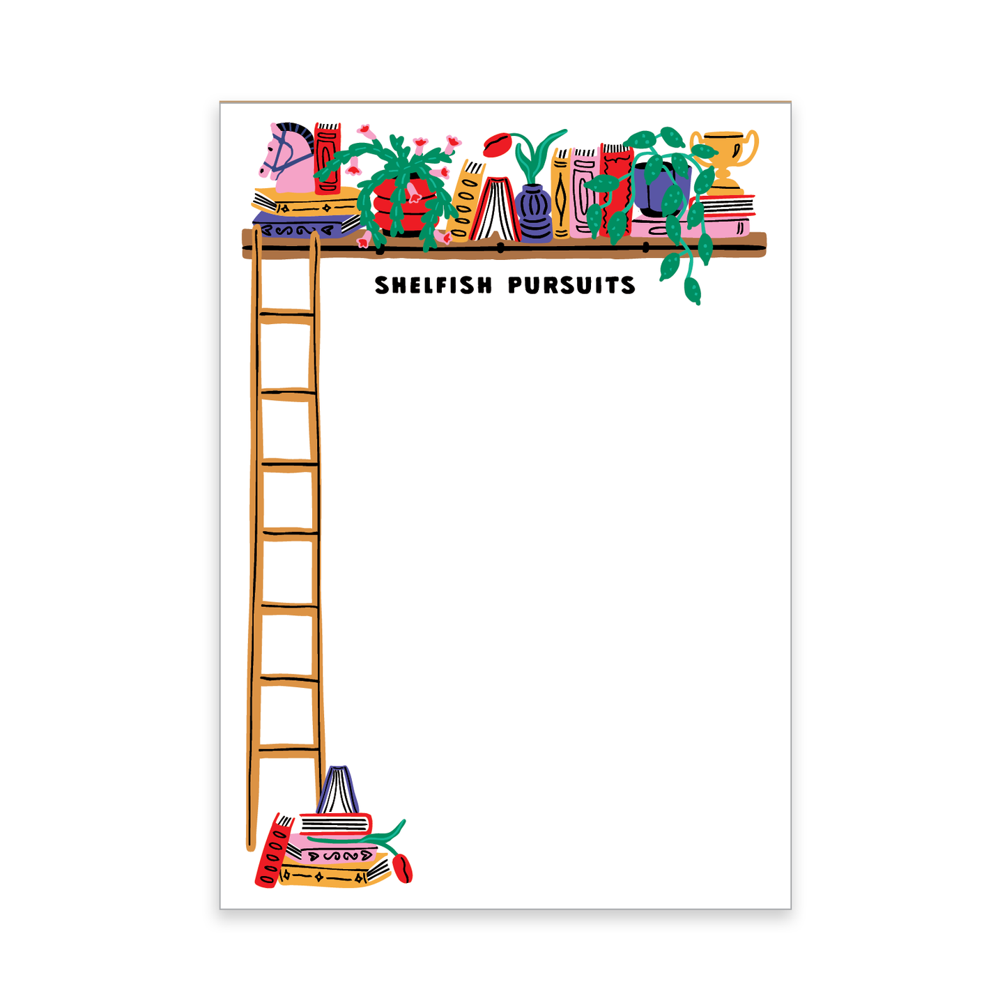 Shelfish Pursuits Bookshelf Notepad