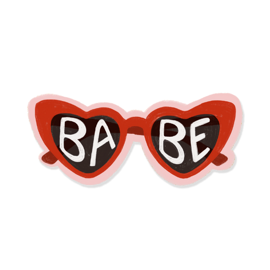 Babe Sunglasses Cute Boho Vinyl Sticker
