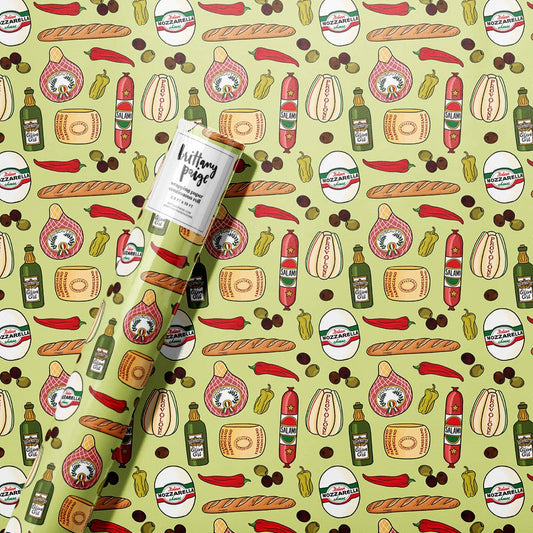 Italian Meats & Cheeses Wrapping Paper