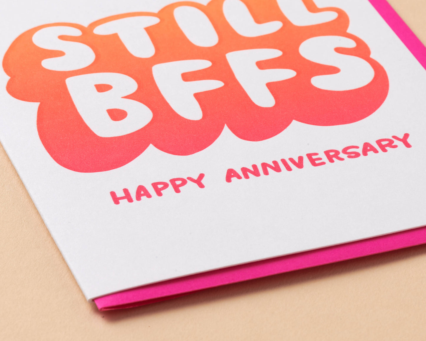 Still BFFS Anniversary Letterpress Greeting Card