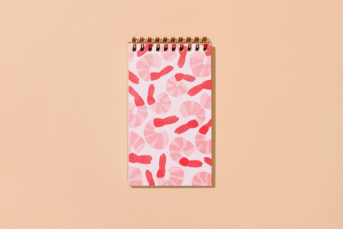 Shrimp Cocktail Letterpress Pocket-size Spiral  Notebook - Made in USA - Seafood, Shrimp Cocktail, Beach, Ocean, Foodie, Dinner Party, Coastal - , Housewarming Gift,  - Stocking stuffer, Holiday, Gift Guide