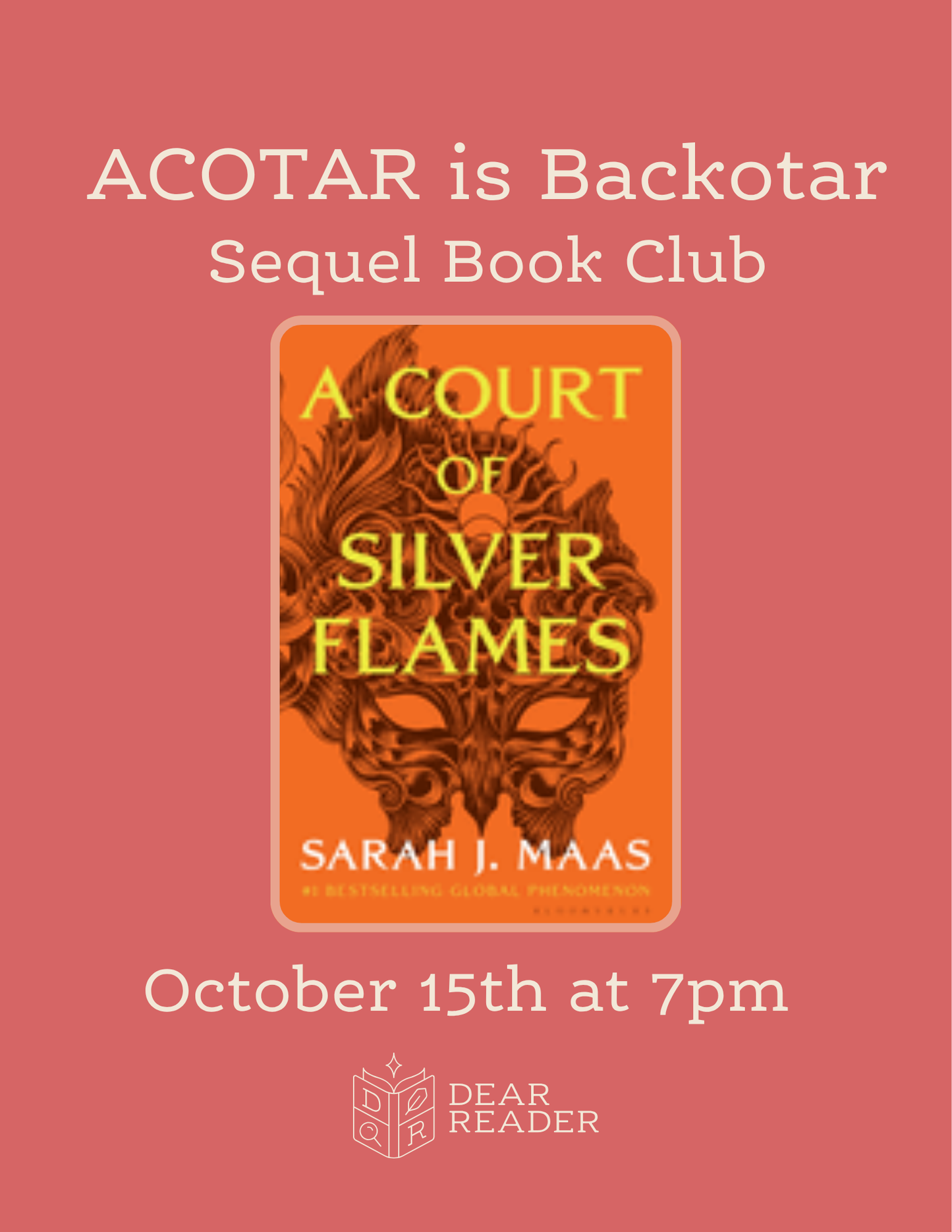 ACOTAR is Backotar Sequel Book Club OCTOBER - A Court of Silver Flames by Sarah J. Maas (Copy) (Copy)