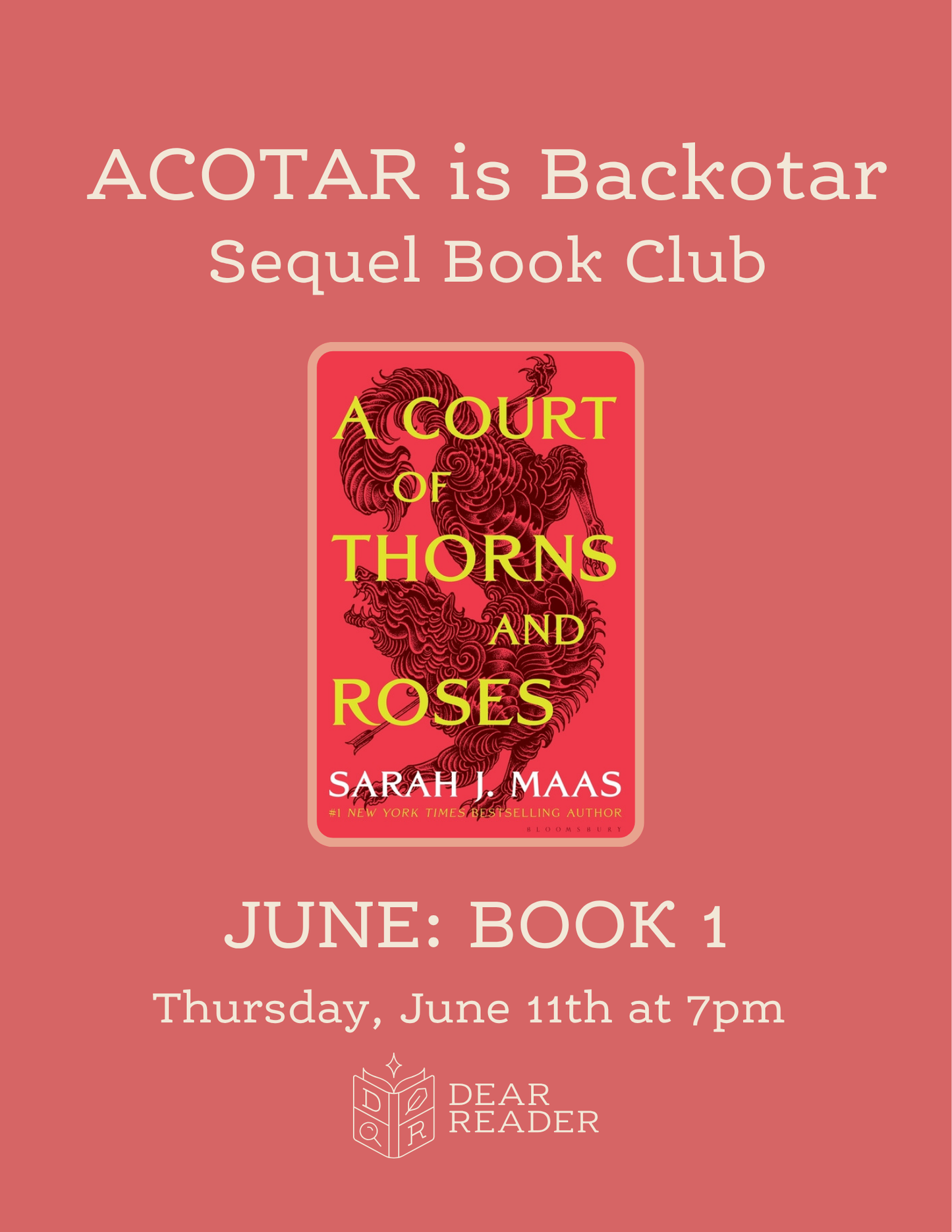 ACOTAR is Backotar Sequel Book Club - A Court of Thorns and Roses by Sarah J. Maas