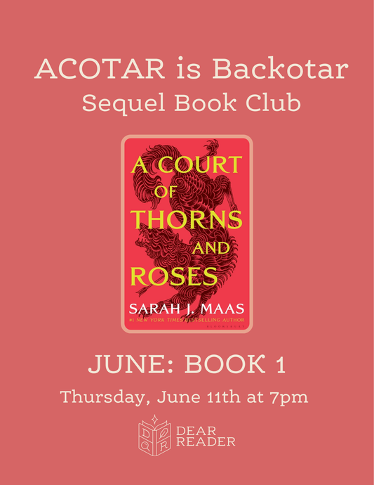 ACOTAR is Backotar Sequel Book Club - A Court of Thorns and Roses by Sarah J. Maas